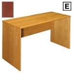 (E) Scandinavian Real Wood Veneer Compact Desk-Mahogany
