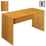 (E) Scandinavian Real Wood Veneer Compact Desk-Teak