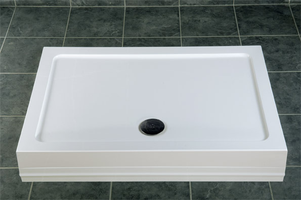 Unbranded EASYPLUMB 900x760x140 Shower Tray Stone Resin