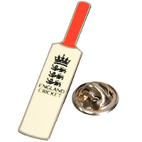 Unbranded ECB Cricket Bat Pin Badge.