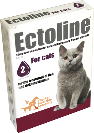 Ectoline For Cats 50mg spot-on solution: 2 pipettes: Express Chemist offer fast delivery and friendly, reliable service. Buy Ectoline For Cats 50mg spot-on solution: 2 pipettes online from Express Chemist today!
