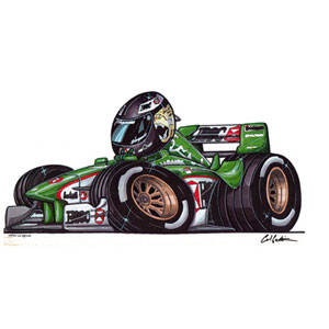 Eddie Irvine/Jaguar F1 - Green T-shirt