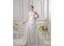 Unbranded Elegant Strapless Satin Chapel Train Wedding