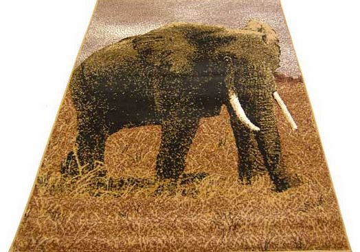 Elephant Scene Rug - 120 x 170cm