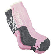 Unbranded Elevation Snow Pink 4pk Technical Socks Size 4/6