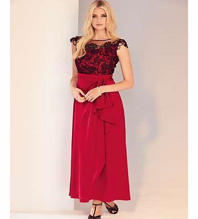 Timeless elegance, this dress is perfect for black tie events, galas, formal functions and lavish parties. We love the lace bodice which contrasts against the red of the skirt which smoothes and drapes over your figure for an extremely flattering fit