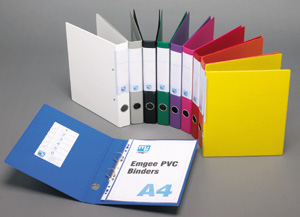 Quality ring binders with a heavyweight PVC coveri