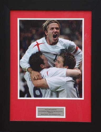 Unbranded Englands Heroes - Beckham, Rooney and Owen framed presentation - WAS andpound;29.99