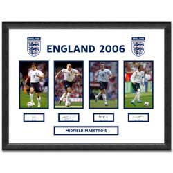England`s World Cup 2006 Midfield Maestro signed framed print