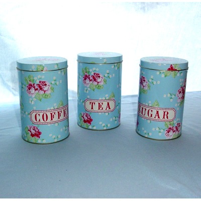 This is part of our English Rose Kitchen range - Tea Coffee and Sugar Storage Canisters    Pretty