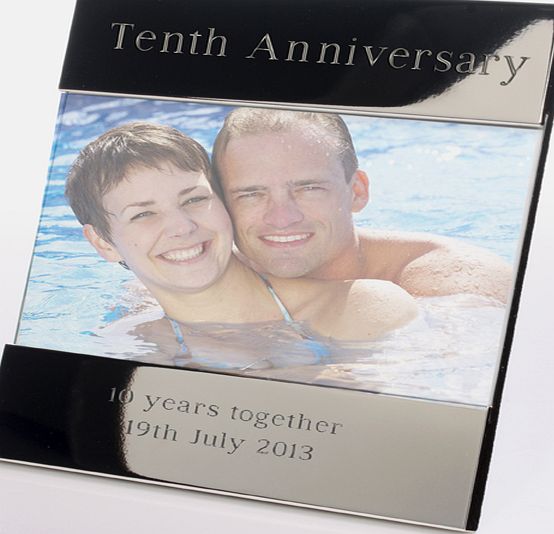 Unbranded Engraved 10th (Tin) Anniversary Photo Frame