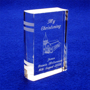 Unbranded Engraved Miniature Crystal Christening Book