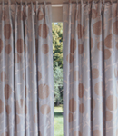 These luxurious 100 silk curtains feature our popular Erin design. Fully lined with a hidden tab hea