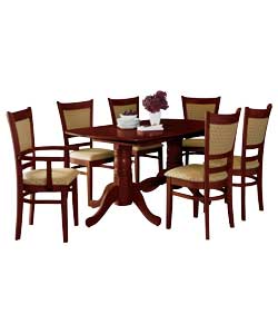 Unbranded Estana Rectangular Mahogany Ext Dining Table and