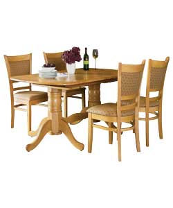 Unbranded Estana Rectangular Oak Extendable Dining Table
