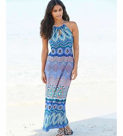 Make a statement in our seaside inspired print maxi dress, with key hole detailing in figure flattering jersey. Its a relaxed Summer style thats totally on trend. Dress Features: Washable 96% Polyester, 4% Elastane Length approx. 137 cm (54 ins) This