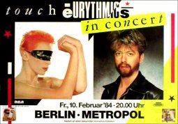 EURYTHMICS Berlin Germany 10th February 1984 Music Poster 84x59cm