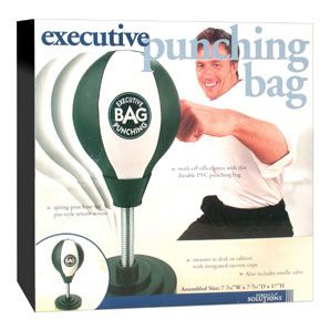 Work off office stress with this durable PVC punching bag