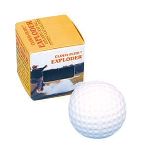 The Exploding Golf Ball looks like a regular golf ball, but with one very special difference.   It