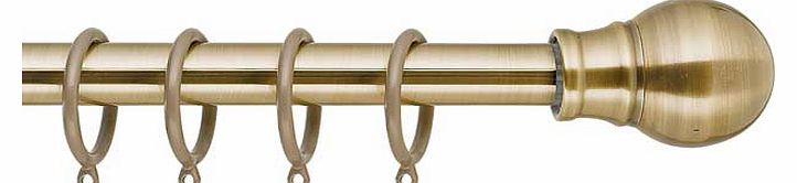 A traditional. yet premium curtain pole to complete the look of your room. this stylish extendable antique brass ball curtain pole set is superior and elegant. With a high shine finish and sleek exterior. this great-looking pole comes complete with c