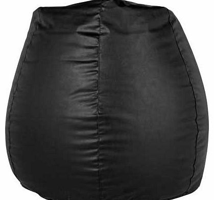 Stylish and contemporary this leather effect New Pear beanbag in a striking black is the perfect place for chilling out and relaxing. Super smooth. squashy and stunning in design this comfy beanbag will become the best seat in the house. Size H110. W