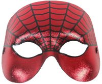 An adult sized cocktail eye mask with a Spiderman design