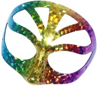 This stunning carnival eyemask looks fabulous on women, for a similar Holographic finish men may
