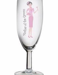 This fabulous Mother of the Groom Champagneflute is the perfect gift for the Mother of the Groom to give on your wedding day especially if you have the glass topped up with champagne throughout the day!The glass is a traditional flute style champagn