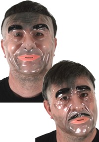 Unbranded Face Mask: Transparent Male with Make Up