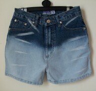 Attractive Babydoll faded denim shorts with white lines on