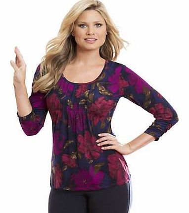 Unbranded Fair Lady Round Neck Floral Print Top