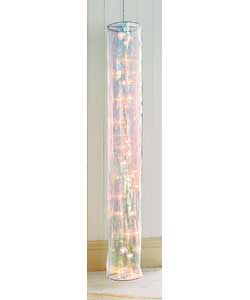 Shimmering fabric tube containing a single chain of 20 fairy lights, giving a soft lighting
