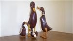 Unbranded Family of 4 Wooden Ducks: - Red