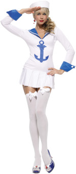 Unbranded Fancy Dress - Adult 2 Piece Sailor Cutie Costume Extra Small