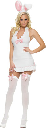 Unbranded Fancy Dress - Adult 2 Piece Sexy White Bunny Costume