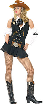 Unbranded Fancy Dress - Adult 2 Piece Wild West Sheriff Costume XSmall