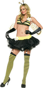 Unbranded Fancy Dress - Adult 5 Piece Daisy Bee Sexy Costume Extra Small