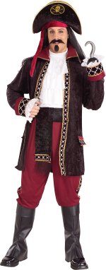 Unbranded Fancy Dress - Adult Black Heart Pirate Costume