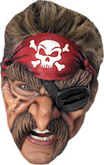 Unbranded Fancy Dress - Adult Buccaneer Chinless Mask