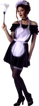 Unbranded Fancy Dress - Adult Budget Parlour Maid Costume Extra Large