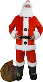 Unbranded Fancy Dress - Adult Deluxe 6 Piece Santa Suit Combination