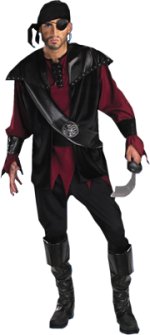 Unbranded Fancy Dress - Adult Deluxe 8 Piece High Seas Pirate Costume