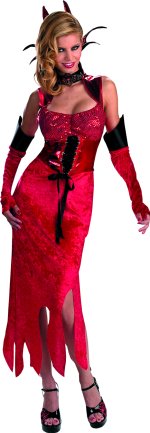 Unbranded Fancy Dress - Adult Deluxe Devil Dame Halloween Costume