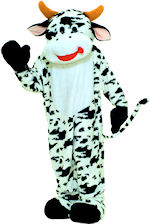 Unbranded Fancy Dress - Adult Deluxe Plush Moo Cow Mascot Costume