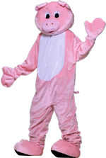 Unbranded Fancy Dress - Adult Deluxe Plush Pig Mascot Costume