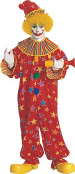 Unbranded Fancy Dress - Adult Deluxe Star Burst Clown Costume