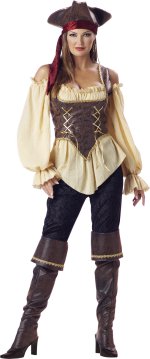 Unbranded Fancy Dress - Adult Elite Quality Rustic Pirate Lady Costume XL