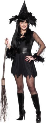 Unbranded Fancy Dress - Adult Feathered Witch Costume