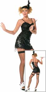 Unbranded Fancy Dress - Adult Flapper Beaded Costume Medium/Large