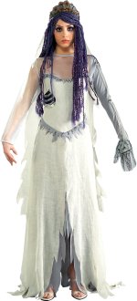 Licensed Corpse Bride costume includes dress and veil.